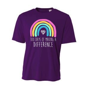 100 Days Of Making A Difference 100th Day Of School Performance Sprint T-Shirt