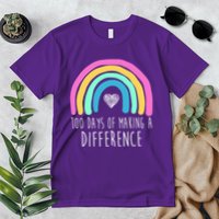 100 Days Of Making A Difference 100th Day Of School Premium T-Shirt