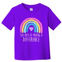 100 Days Of Making A Difference 100th Day Of School Toddler T-Shirt