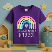 100 Days Of Making A Difference 100th Day Of School Toddler T-Shirt