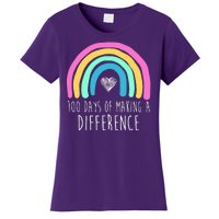 100 Days Of Making A Difference 100th Day Of School Women's T-Shirt