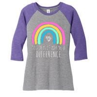 100 Days Of Making A Difference 100th Day Of School Women's Tri-Blend 3/4-Sleeve Raglan Shirt