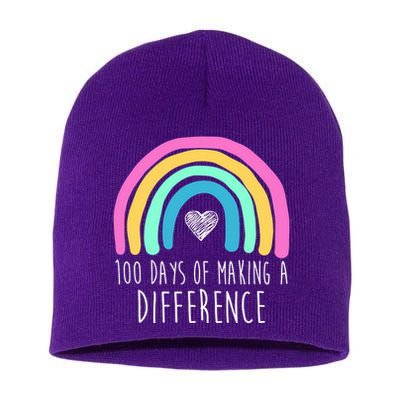 100 Days Of Making A Difference 100th Day Of School Short Acrylic Beanie