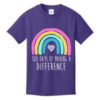 100 Days Of Making A Difference 100th Day Of School Kids T-Shirt