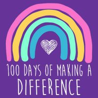 100 Days Of Making A Difference 100th Day Of School Kids T-Shirt