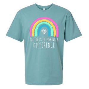 100 Days Of Making A Difference 100th Day Of School Sueded Cloud Jersey T-Shirt