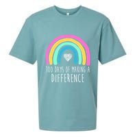 100 Days Of Making A Difference 100th Day Of School Sueded Cloud Jersey T-Shirt