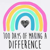 100 Days Of Making A Difference 100th Day Of School Garment-Dyed Sweatshirt