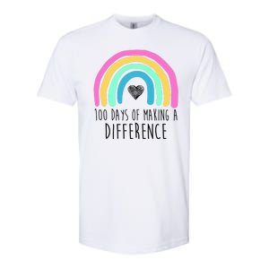 100 Days Of Making A Difference 100th Day Of School Softstyle CVC T-Shirt