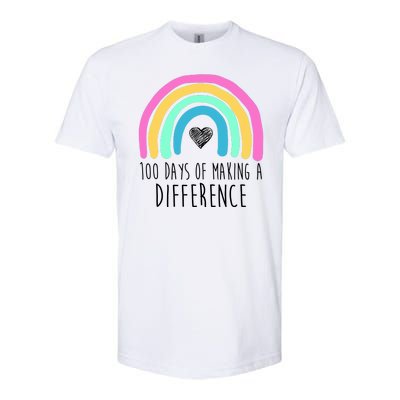 100 Days Of Making A Difference 100th Day Of School Softstyle® CVC T-Shirt