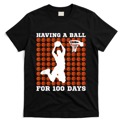 100 Days Of School Basketball 100th Day Balls For Boy T-Shirt