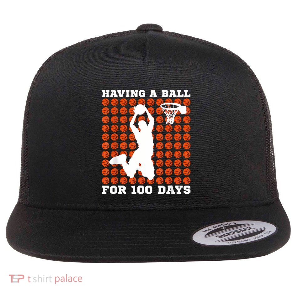 100 Days Of School Basketball 100th Day Balls For Boy Flatbill Hat