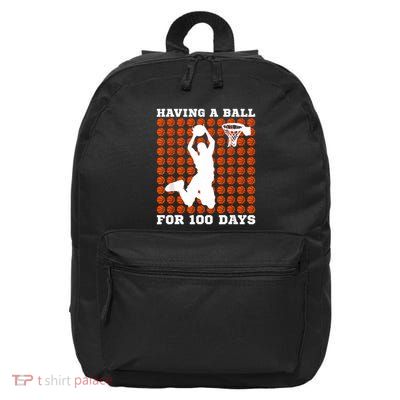 100 Days Of School Basketball 100th Day Balls For Boy 16 in Basic Backpack