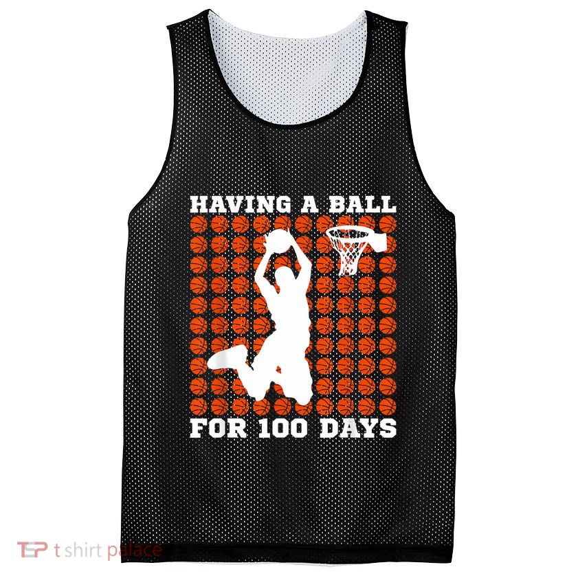 100 Days Of School Basketball 100th Day Balls For Boy Mesh Reversible Basketball Jersey Tank