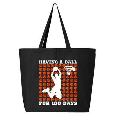 100 Days Of School Basketball 100th Day Balls For Boy 25L Jumbo Tote