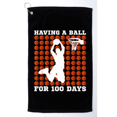 100 Days Of School Basketball 100th Day Balls For Boy Golf Towel
