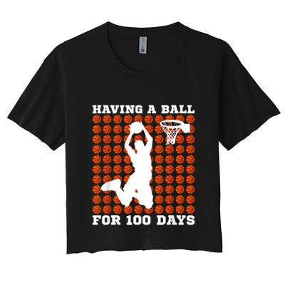100 Days Of School Basketball 100th Day Balls For Boy Crop Top