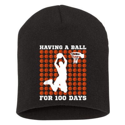 100 Days Of School Basketball 100th Day Balls For Boy Short Acrylic Beanie