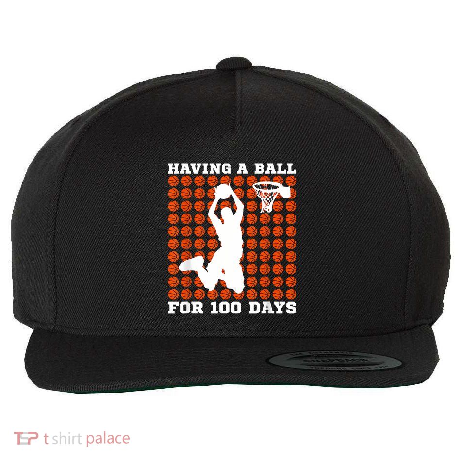 100 Days Of School Basketball 100th Day Balls For Boy Wool Snapback Cap