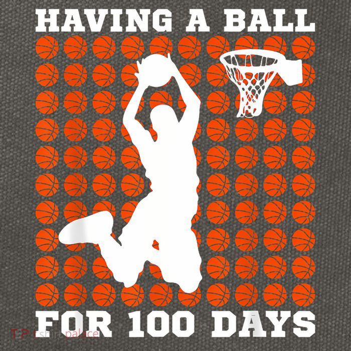 100 Days Of School Basketball 100th Day Balls For Boy Cotton Canvas Backpack