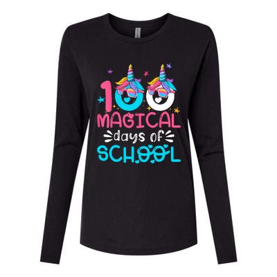 100th Day Of Kindergarten For 100 Magical Days Womens Cotton Relaxed Long Sleeve T-Shirt