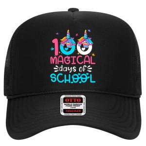 100th Day Of Kindergarten For 100 Magical Days High Crown Mesh Back Trucker Hat