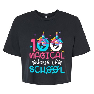 100th Day Of Kindergarten For 100 Magical Days Bella+Canvas Jersey Crop Tee