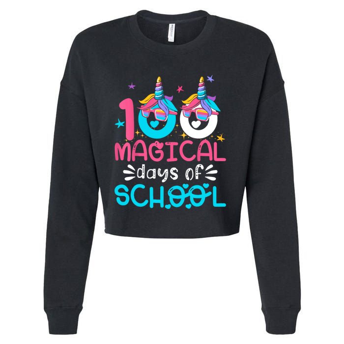 100th Day Of Kindergarten For 100 Magical Days Cropped Pullover Crew