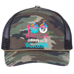 100th Day Of Kindergarten For 100 Magical Days Retro Rope Trucker Hat Cap