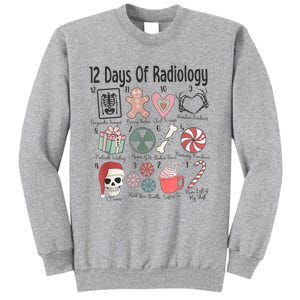 12 Days Of Radiology Christmas Xray Tech Ct Mri Radiology Tall Sweatshirt