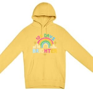 100th Days Of School 100th Day Brighter Happy 100 Days Gift Premium Pullover Hoodie