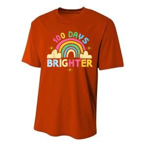 100th Days Of School 100th Day Brighter Happy 100 Days Gift Performance Sprint T-Shirt