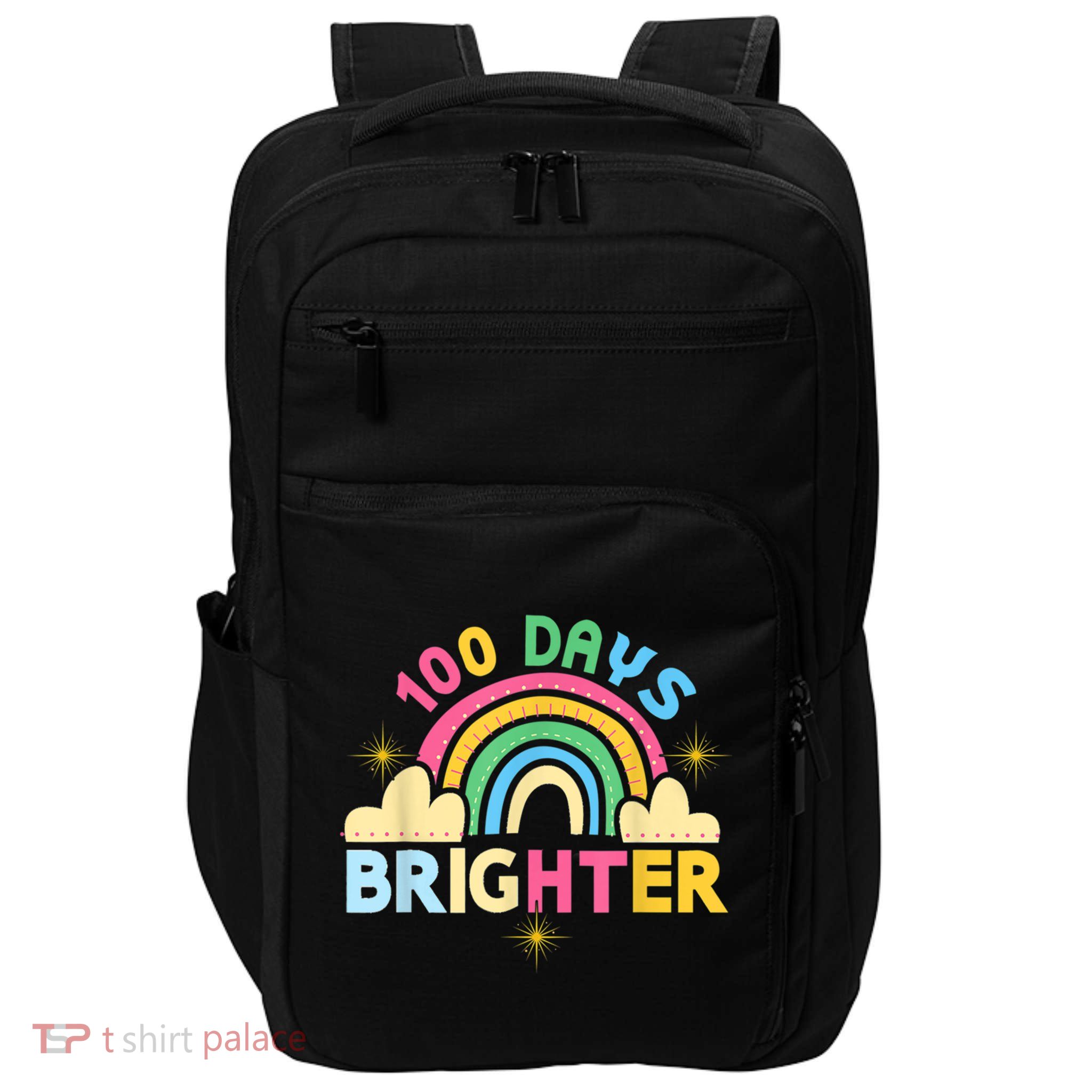 100th Days Of School 100th Day Brighter Happy 100 Days Gift Impact Tech Backpack