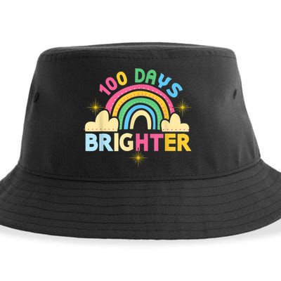 100th Days Of School 100th Day Brighter Happy 100 Days Gift Sustainable Bucket Hat