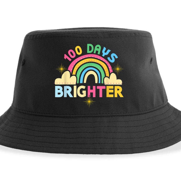 100th Days Of School 100th Day Brighter Happy 100 Days Gift Sustainable Bucket Hat