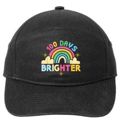 100th Days Of School 100th Day Brighter Happy 100 Days Gift 7-Panel Snapback Hat