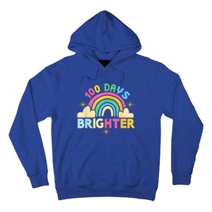 100th Days Of School 100th Day Brighter Happy 100 Days Gift Hoodie