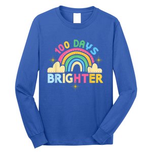 100th Days Of School 100th Day Brighter Happy 100 Days Gift Long Sleeve Shirt