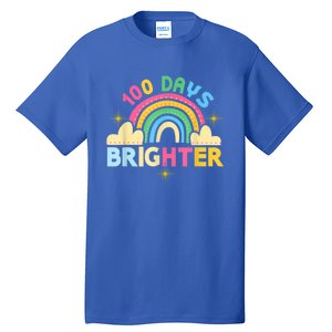 100th Days Of School 100th Day Brighter Happy 100 Days Gift Tall T-Shirt