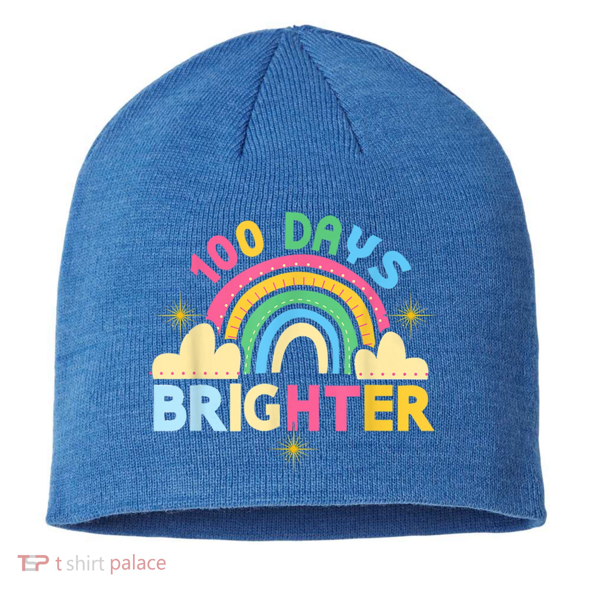 100th Days Of School 100th Day Brighter Happy 100 Days Gift Sustainable Beanie
