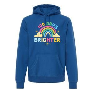 100th Days Of School 100th Day Brighter Happy 100 Days Gift Premium Hoodie