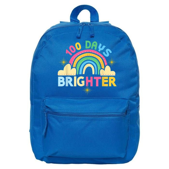 100th Days Of School 100th Day Brighter Happy 100 Days Gift 16 in Basic Backpack
