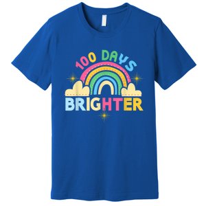 100th Days Of School 100th Day Brighter Happy 100 Days Gift Premium T-Shirt