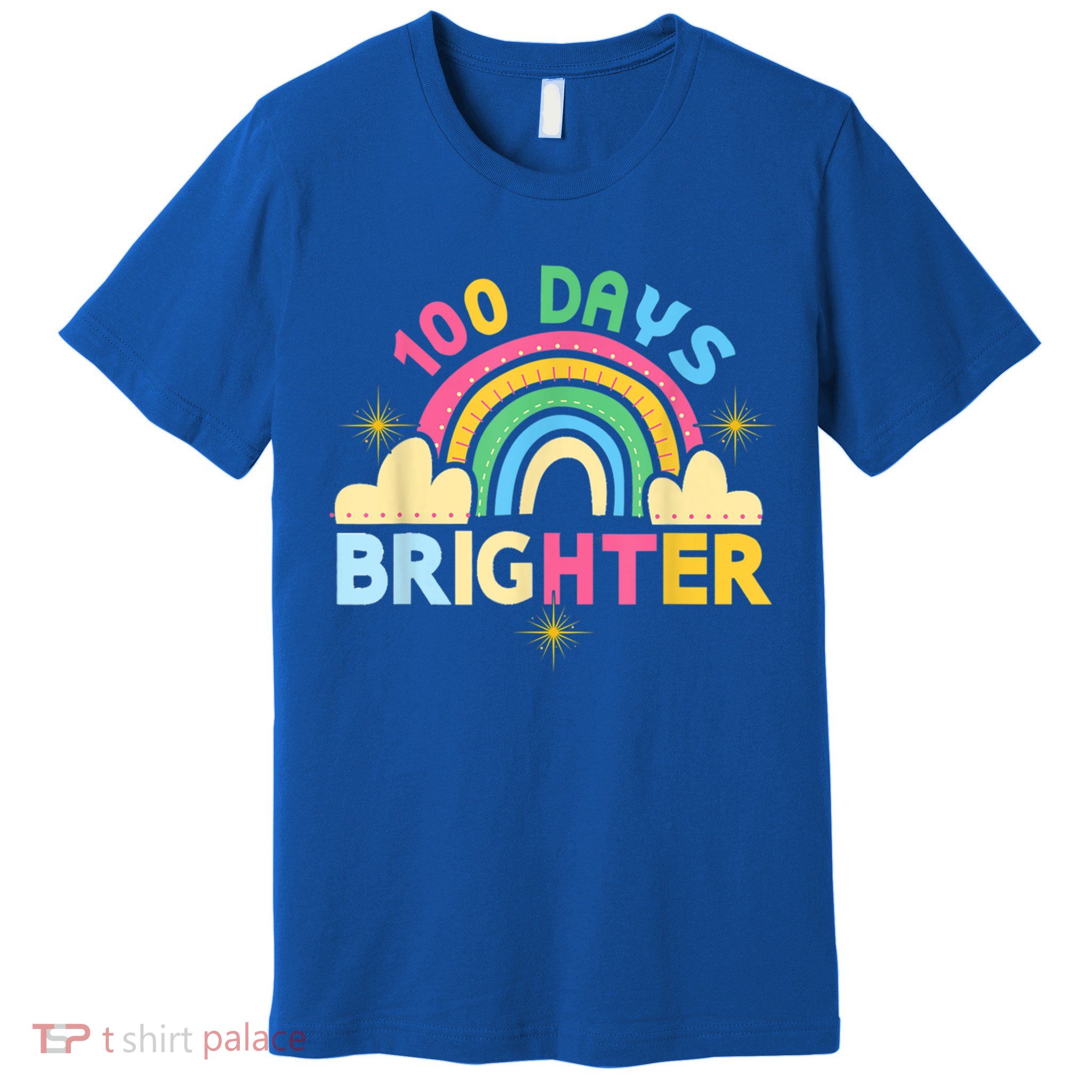 100th Days Of School 100th Day Brighter Happy 100 Days Gift Premium T-Shirt