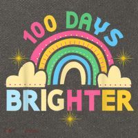 100th Days Of School 100th Day Brighter Happy 100 Days Gift Cotton Canvas Backpack