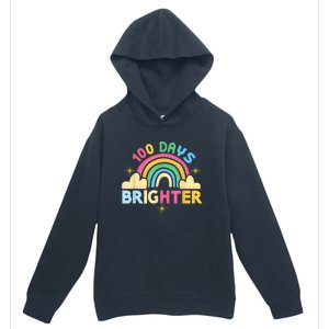 100th Days Of School 100th Day Brighter Happy 100 Days Gift Urban Pullover Hoodie