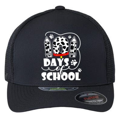 101 Days Of School Dalmatian Logo Flexfit Unipanel Trucker Cap
