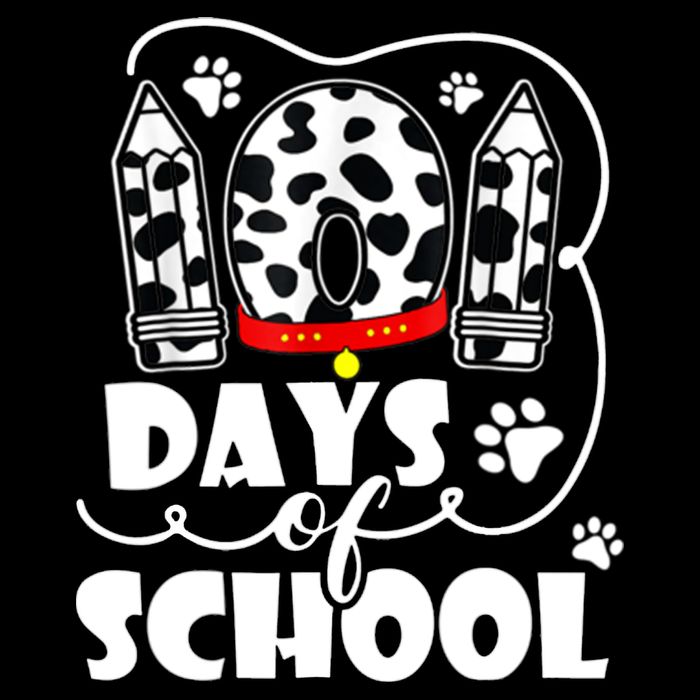 101 Days Of School Dalmatian Logo Flexfit Unipanel Trucker Cap