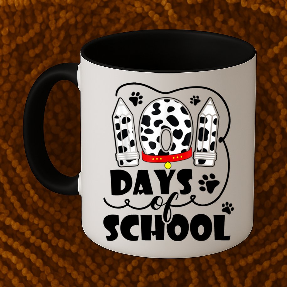 101 Days Of School Dalmatian Logo Mug