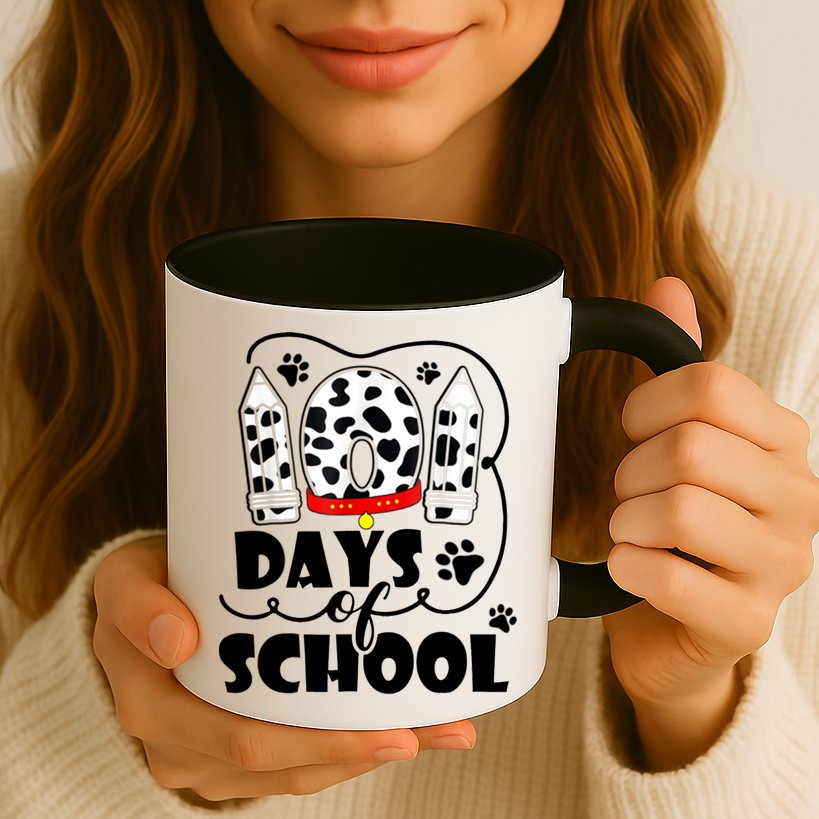 101 Days Of School Dalmatian Logo Mug